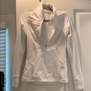 Lululemon white quarter-zip size 4